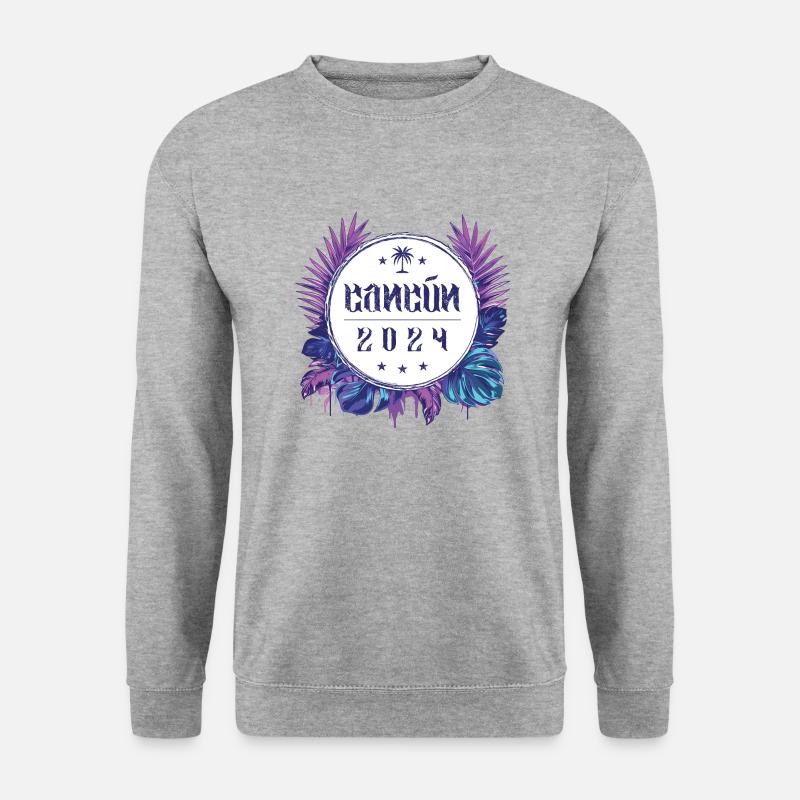 Cancun 2024 - Unisex Pullover - Weißgrau meliert