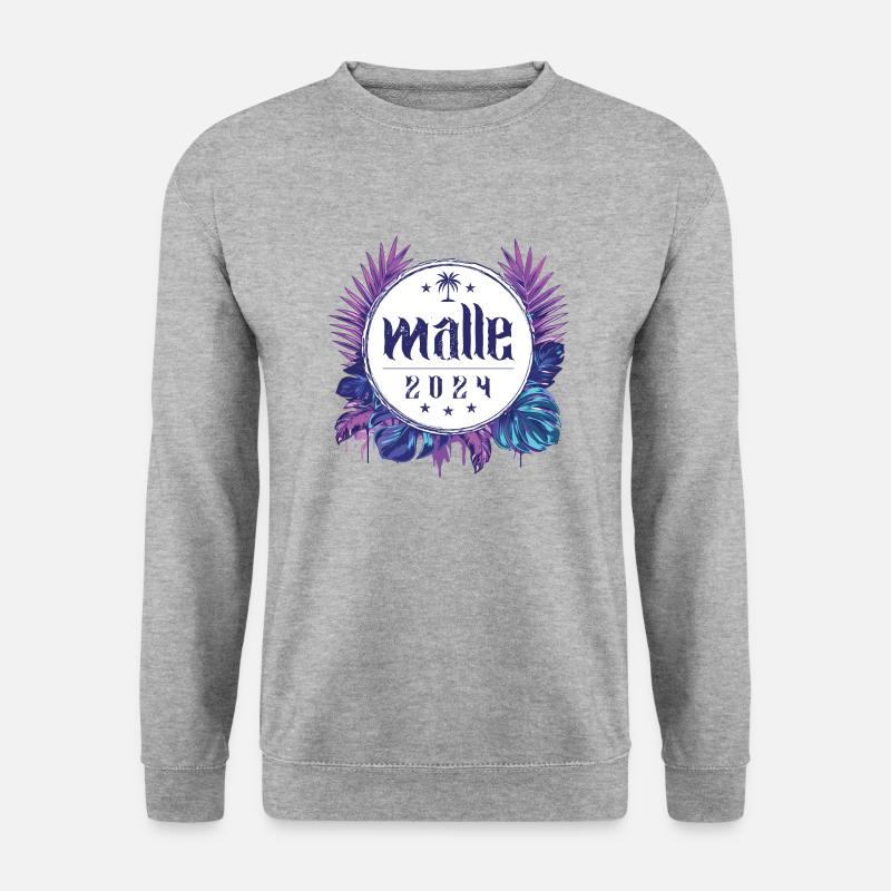 Malle 2024 - Unisex Pullover - Weißgrau meliert