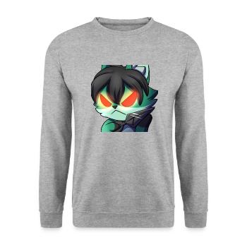 Kunai - Sweat-shirt Unisexe - gris chiné - Devant - Alina (178cm) & Michal (187cm)