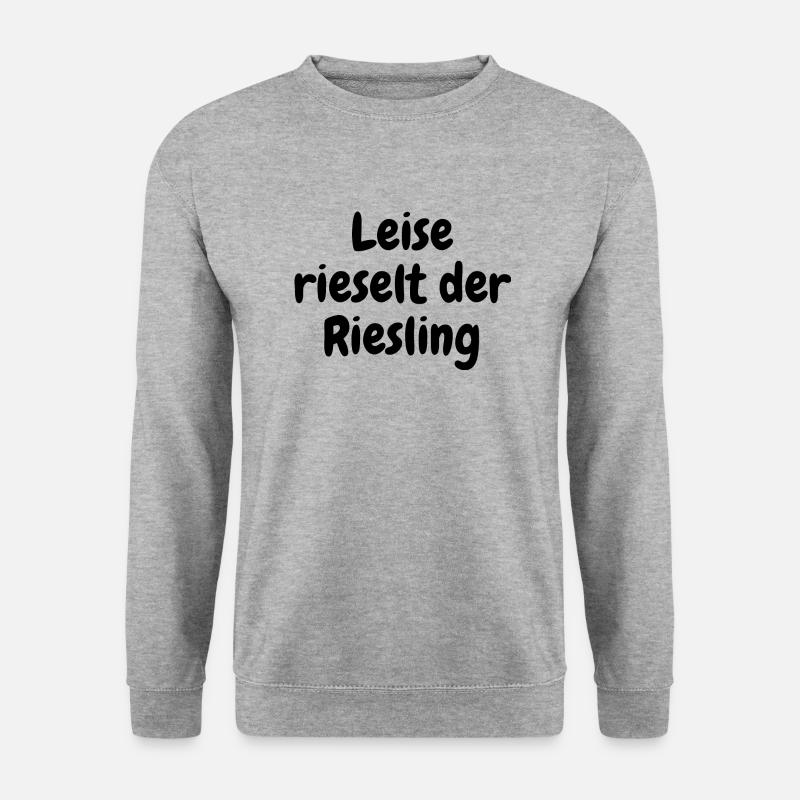 Leise rieselt der Riesling - Unisex Pullover - Weißgrau meliert