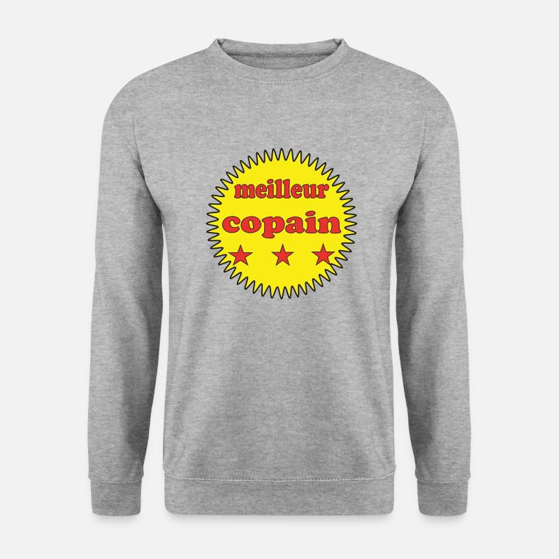Bester Kumpel - Unisex Pullover - Weißgrau meliert
