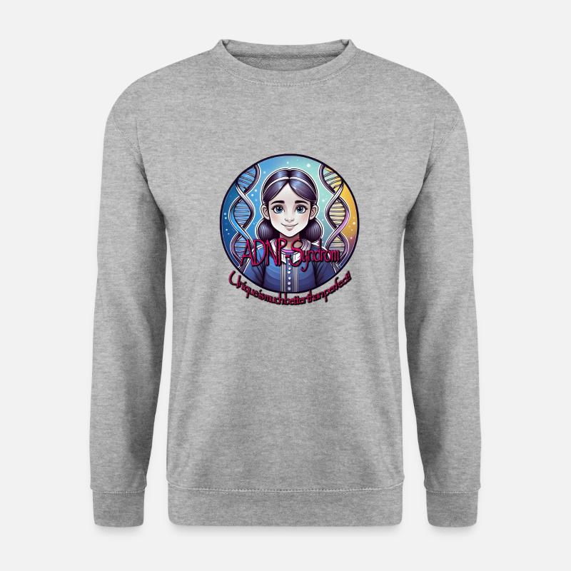 ADNP Syndrom Mädchen - Unisex Pullover - Weißgrau meliert