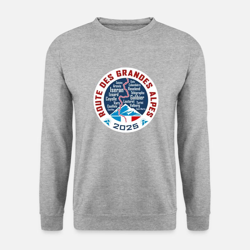 Route des Grandes Alpes V4 | weiß | 2025 - Unisex Pullover - Weißgrau meliert
