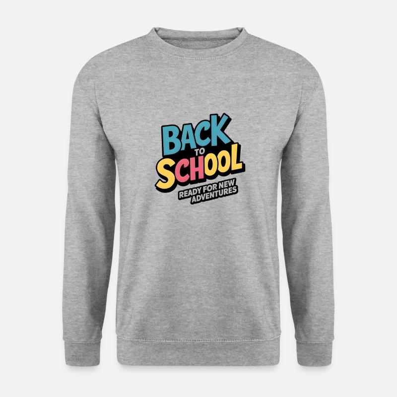 zurück in die Schule - Unisex Pullover - Weißgrau meliert