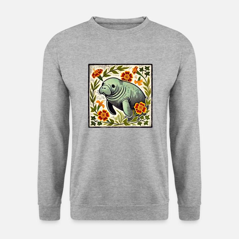 Seekuh - Unisex Pullover - Weißgrau meliert