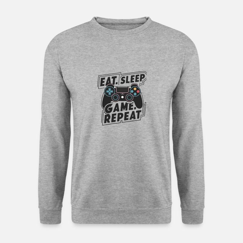 Eat, Sleep, Game, Repeat - Unisex Sweatshirt - salt & pepper