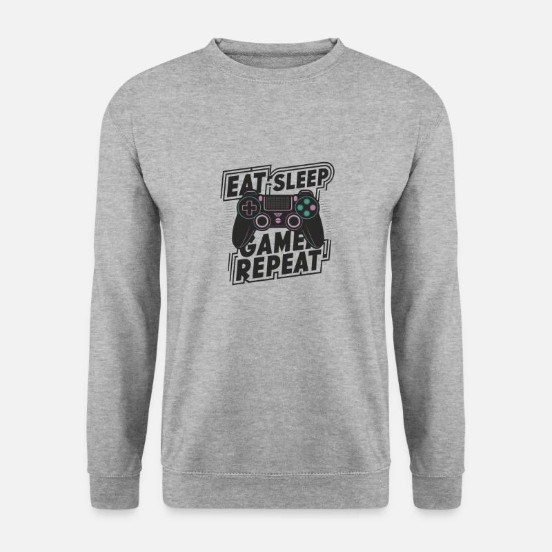 Eat, Sleep, Game, Repeat - Unisex Sweatshirt - salt & pepper