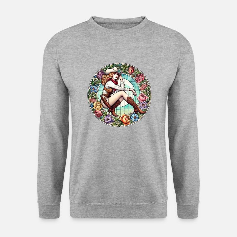 Pinup Southern Belle - Unisex Pullover - Weißgrau meliert