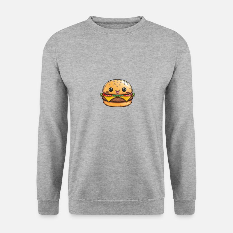 Burger with a face - Unisex Sweatshirt - salt & pepper