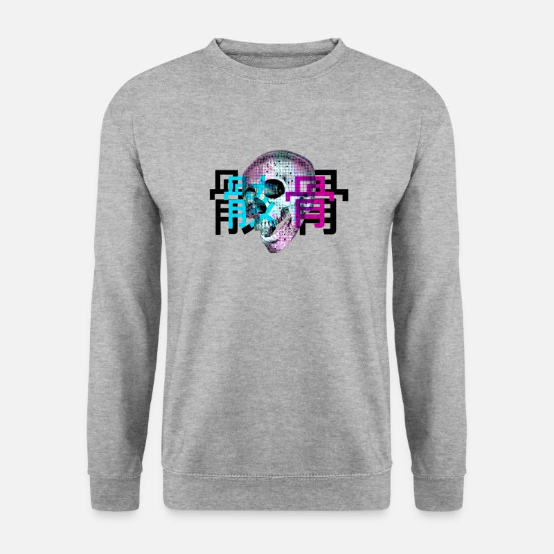 Gaikotsu - Unisex Pullover - Weißgrau meliert