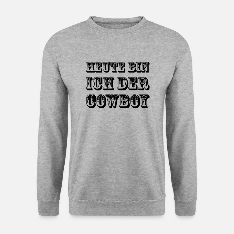 Cowboy Heute - Unisex Pullover - Weißgrau meliert