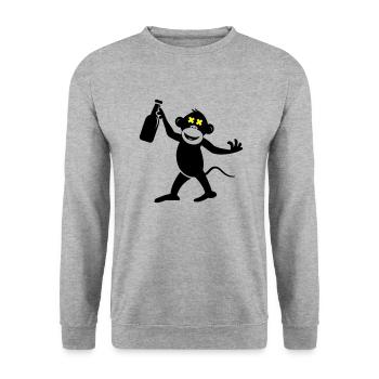 Fête de la bière de singe - Sweat-shirt Unisexe - gris chiné - Devant - Alina (178cm) & Michal (187cm)