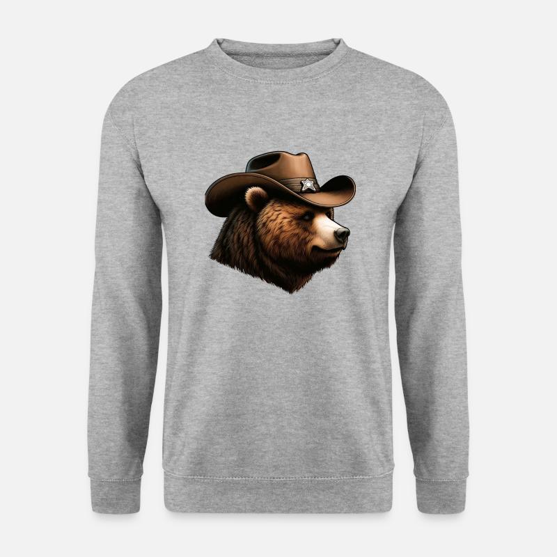 Cherif Bär - Unisex Pullover - Weißgrau meliert