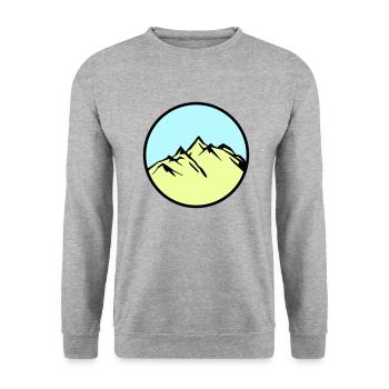 mountains mountains - Unisex Sweatshirt - salt & pepper - Front - Alina (178cm) & Michal (187cm)