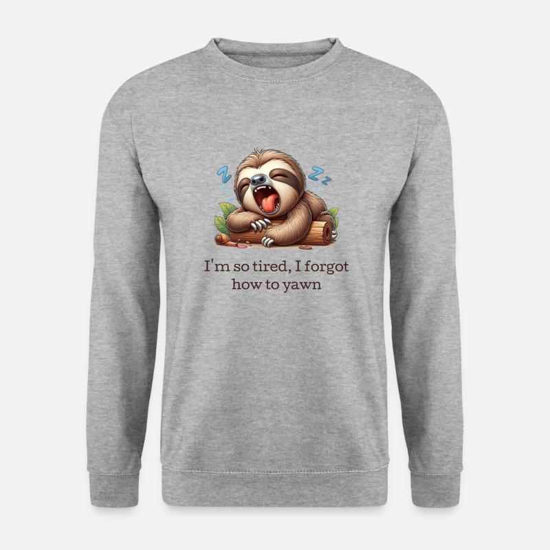 Faultier - Unisex Pullover - Weißgrau meliert