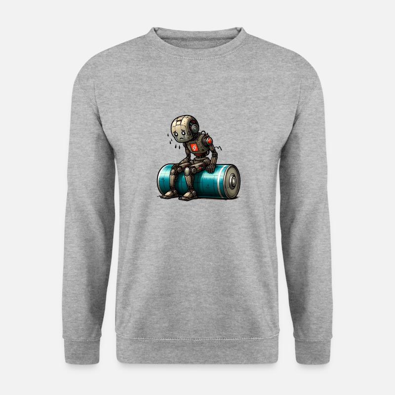 Low battery, faulty system, bot-problems! - Unisex Sweatshirt - salt & pepper
