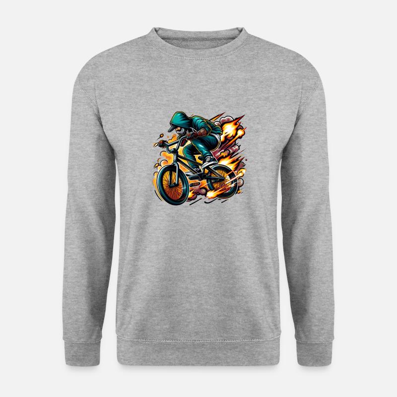 Bmx Freestyle - Adrenalin - Unisex Pullover - Weißgrau meliert