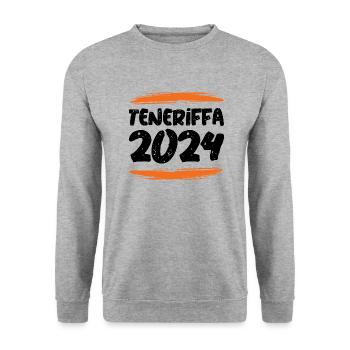 teneriffa 2024 - Unisex Pullover - Weißgrau meliert - Vorne - Alina (178cm) & Michal (187cm)