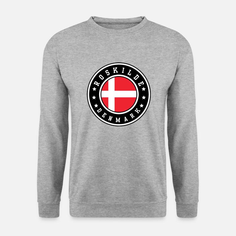 Roskilde, Dänemark - Unisex Pullover - Weißgrau meliert