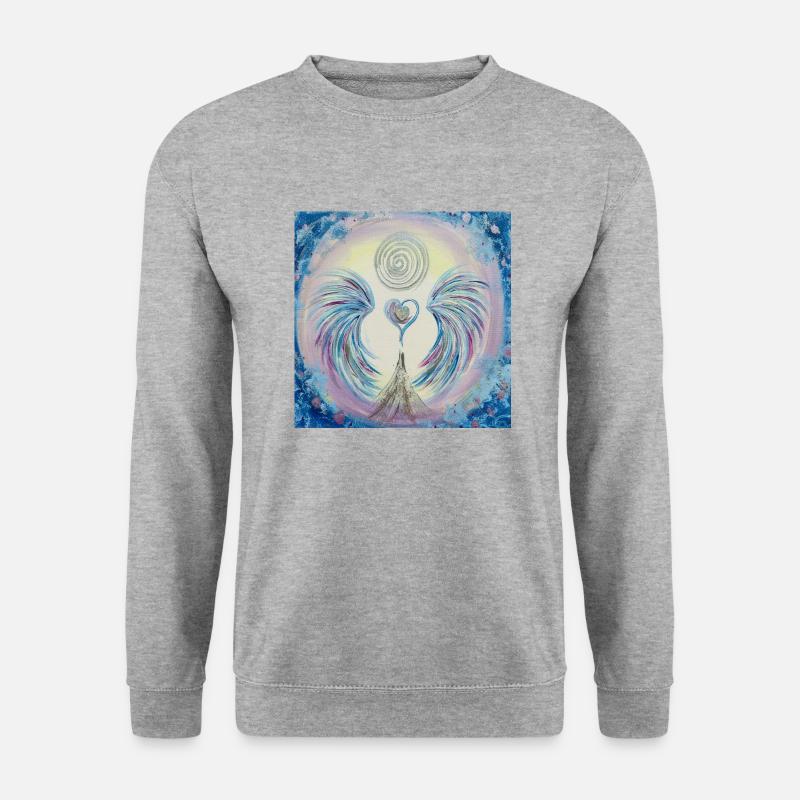 Herzengel Feldbereinigung - Unisex Pullover - Weißgrau meliert