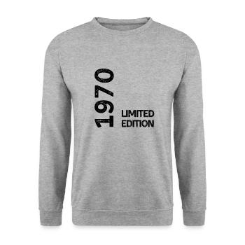 1970 Limitierte Auflage - Unisex Pullover - Weißgrau meliert - Vorne - Alina (178cm) & Michal (187cm)