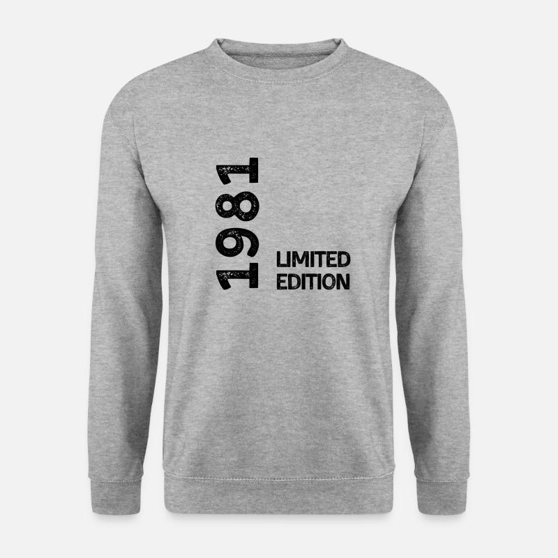 1981 Limitierte Auflage - Unisex Pullover - Weißgrau meliert