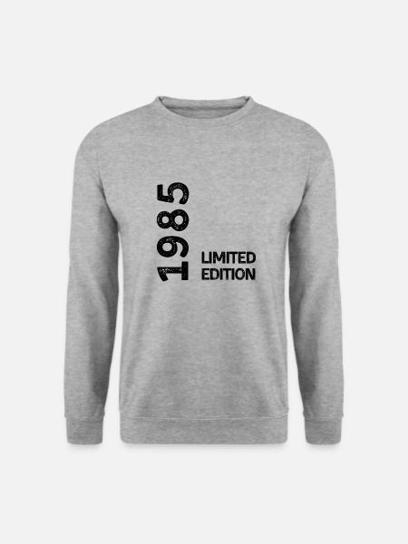 1985 Limitierte Auflage - Unisex Pullover - Weißgrau meliert