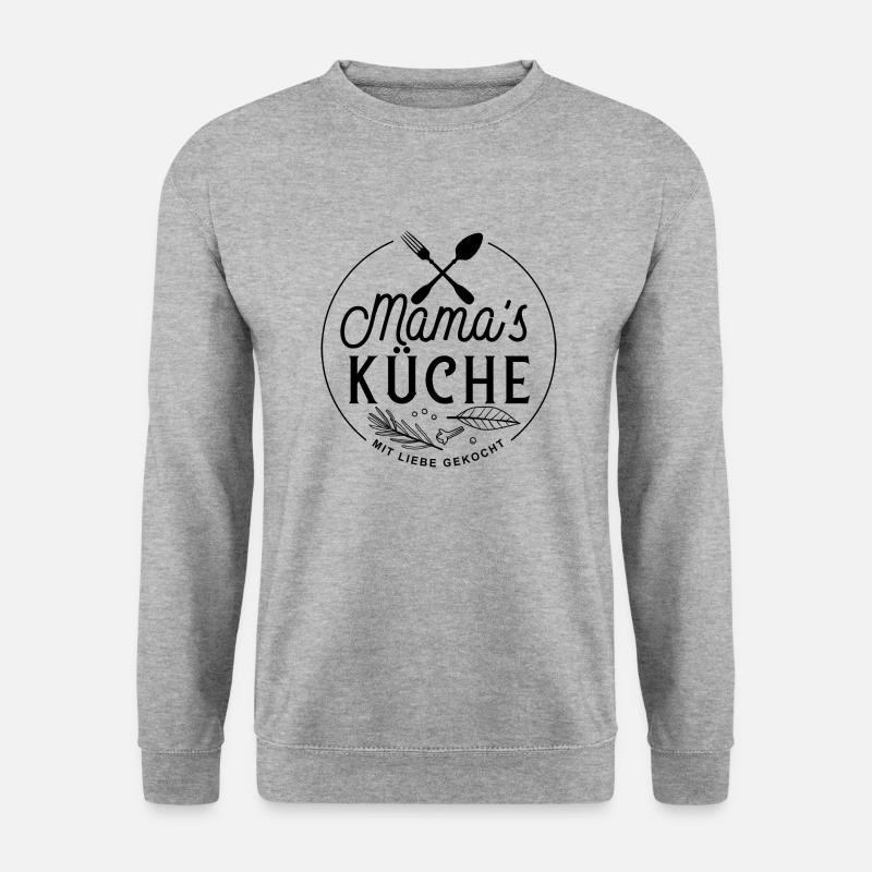 Mamas Küche - Unisex Pullover - Weißgrau meliert