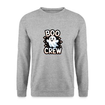Cute Ghost – Boo Crew - Unisex Sweatshirt - salt & pepper - Front - Alina (178cm) & Michal (187cm)