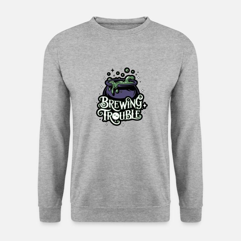 Hexenkessel – Brewing Trouble - Unisex Pullover - Weißgrau meliert