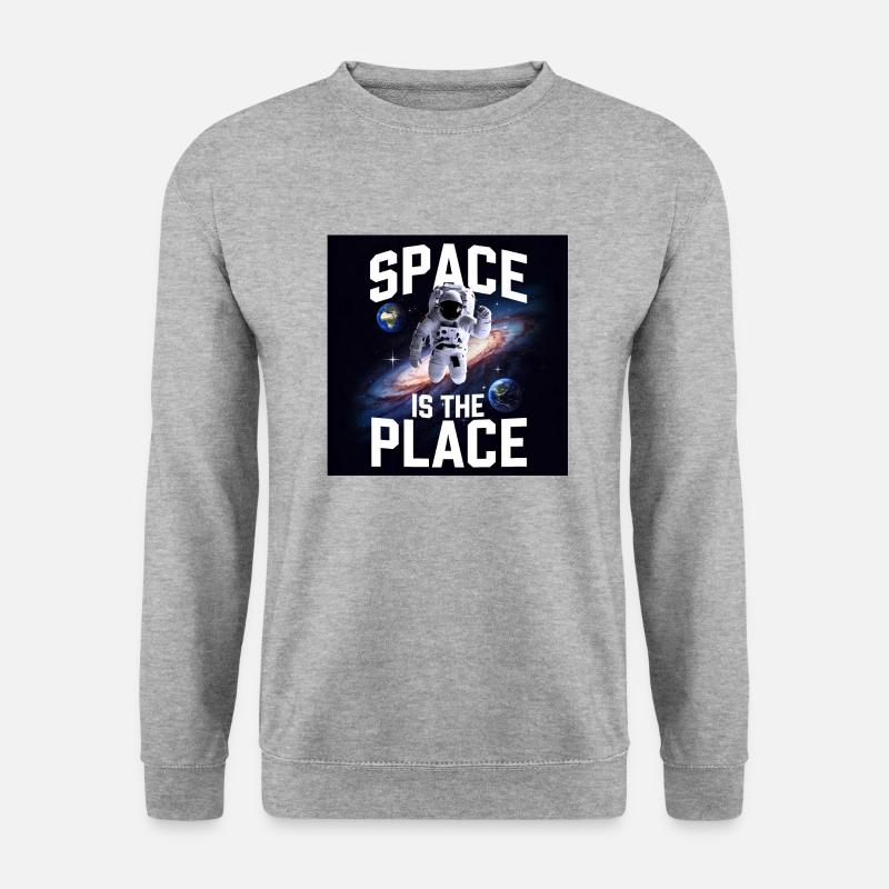 Space is the Place - Unisex Pullover - Weißgrau meliert