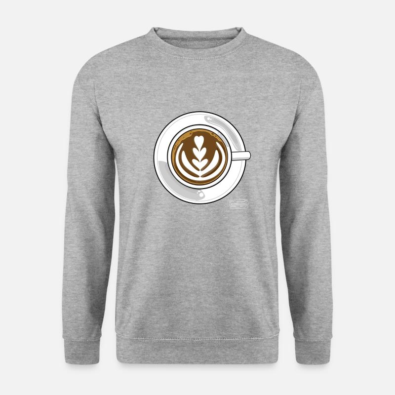 Kaffee4 - Unisex Pullover - Weißgrau meliert