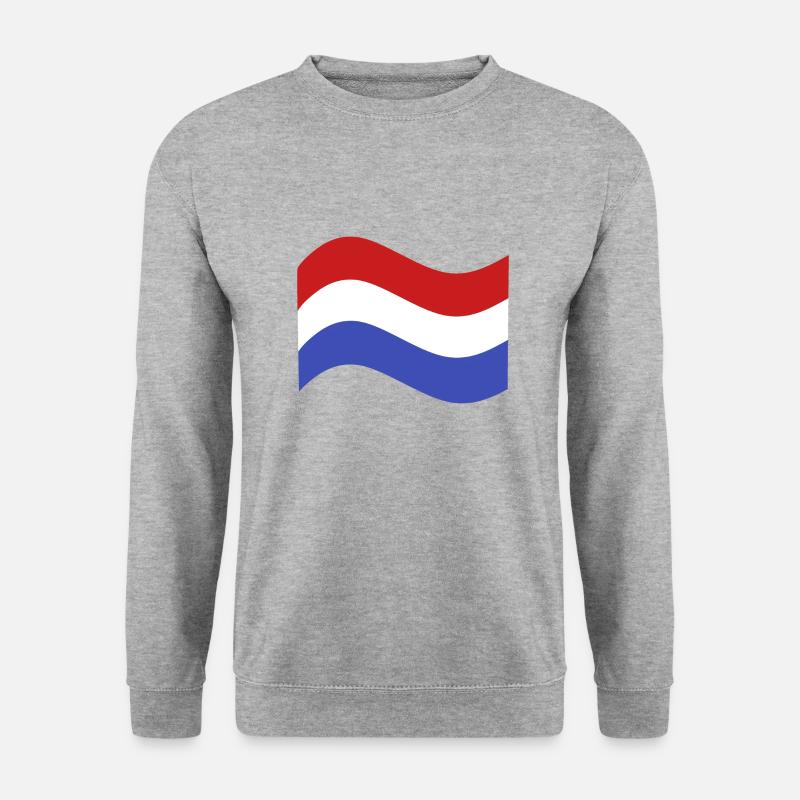 Niederländische Flagge - Unisex Pullover - Weißgrau meliert