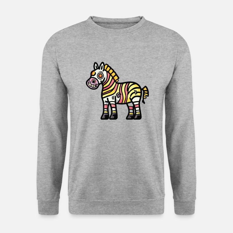 Zebra Halloween Comic Zombie - Unisex Sweatshirt - salt & pepper
