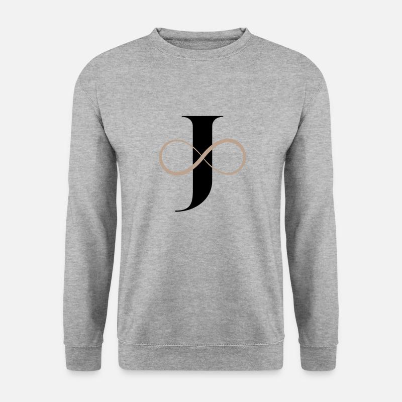 Unendlicher Buchstabe - Unisex Pullover - Weißgrau meliert