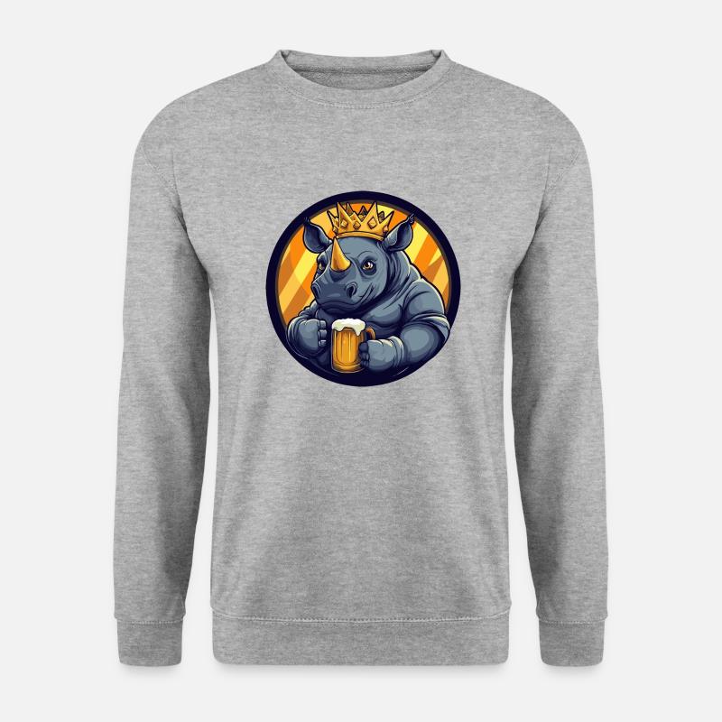 Rhino Beer Comic - Unisex Sweatshirt - salt & pepper