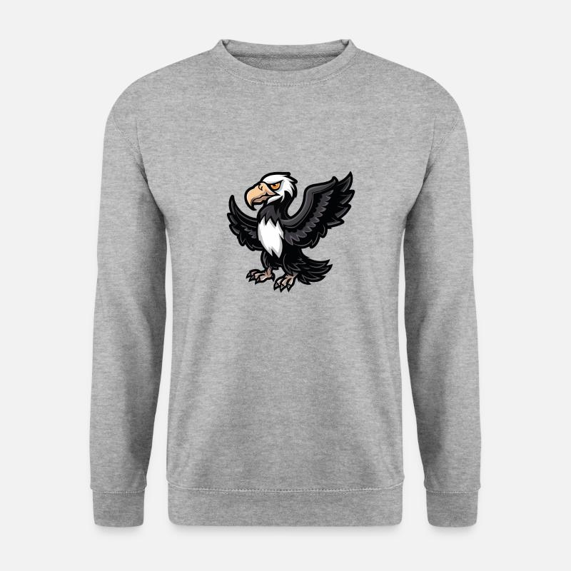 adler comic - Unisex Pullover - Weißgrau meliert