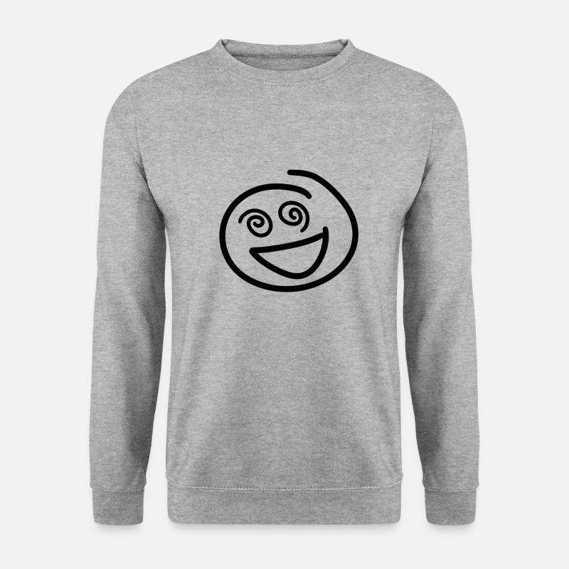 Träumendes Gesicht - Unisex Pullover - Weißgrau meliert