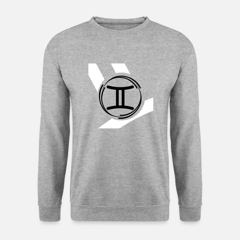 Zwilling - Unisex Pullover - Weißgrau meliert