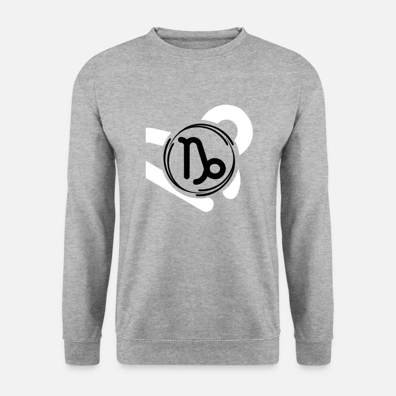 Steinbock - Unisex Pullover - Weißgrau meliert