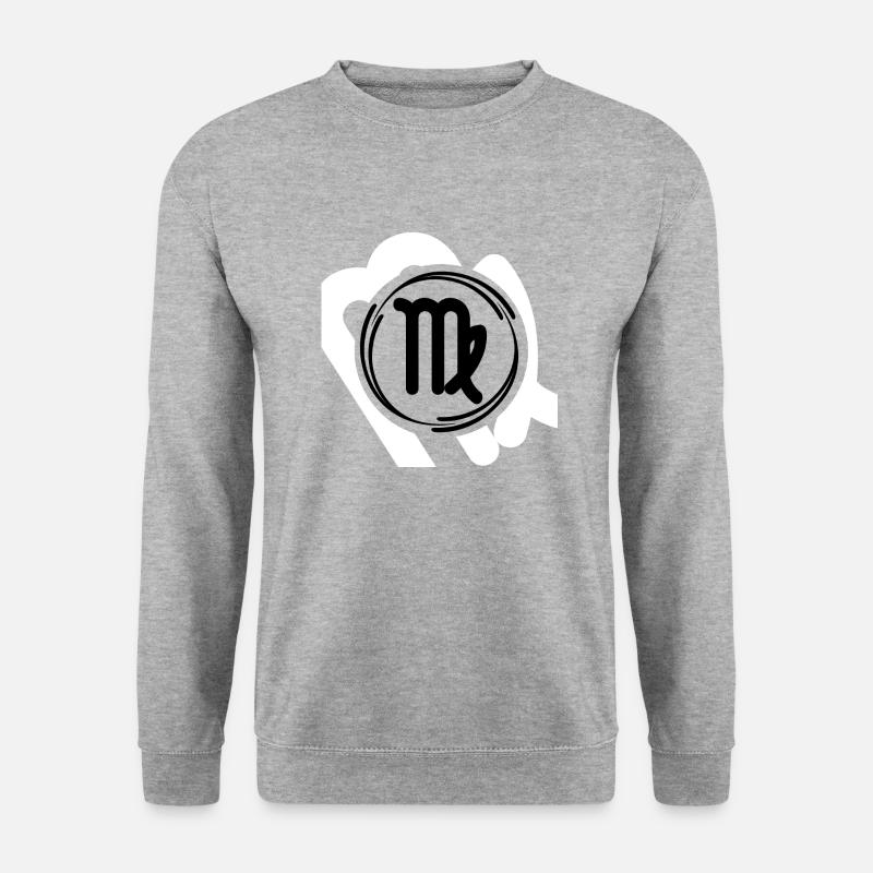 Tucana Serie Sternzeichen Jungfrau - Unisex Pullover - Weißgrau meliert