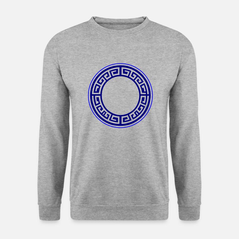 Griechisch Icon Kreis - Unisex Pullover - Weißgrau meliert