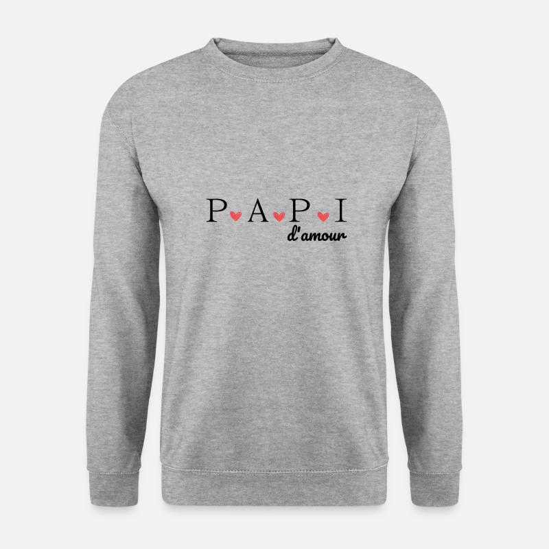 Opa der Liebe - Unisex Pullover - Weißgrau meliert