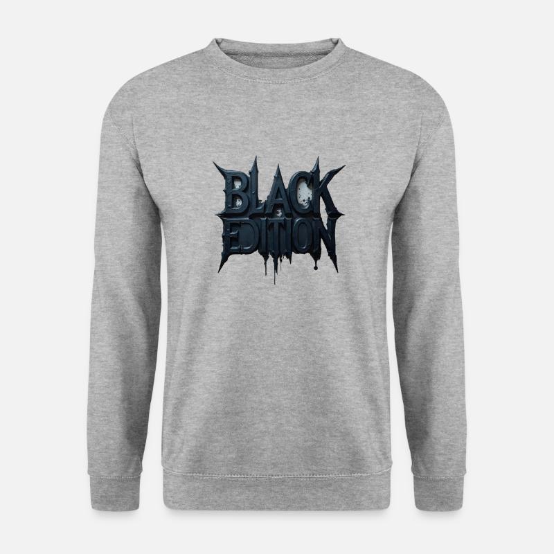 MADFOXX BLACK EDITION Big Metall - Unisex Pullover - Weißgrau meliert