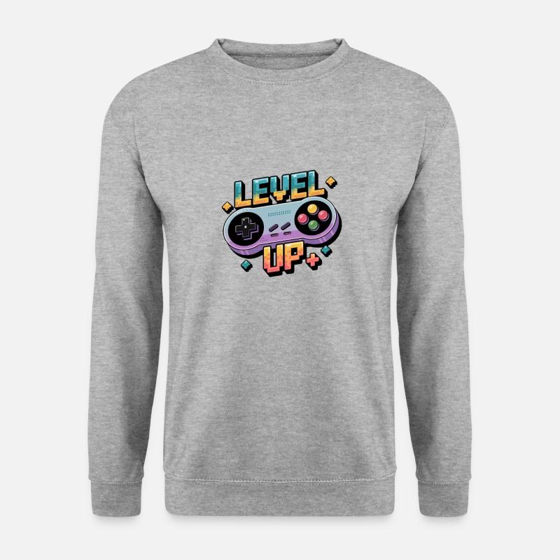 Level Up – Gaming Controller - Unisex Sweatshirt - salt & pepper