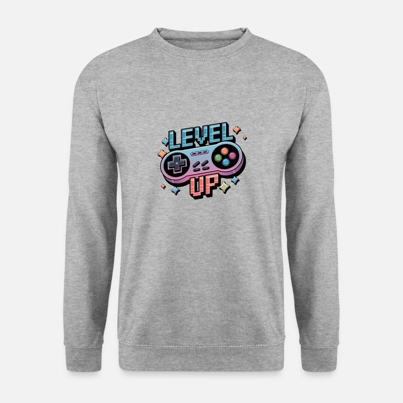 Level Up – Gaming Controller - Unisex Sweatshirt - salt & pepper