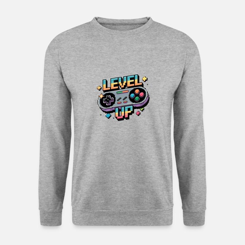 Level Up – Gaming Controller - Unisex Sweatshirt - salt & pepper
