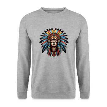 Indien - Sweat-shirt Unisexe - gris chiné - Devant - Alina (178cm) & Michal (187cm)