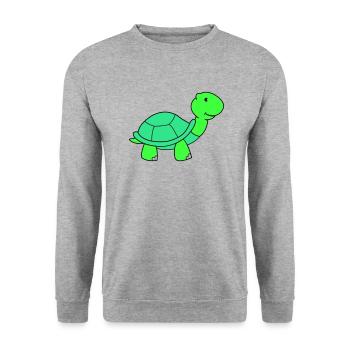 turtle - Unisex Sweatshirt - salt & pepper - Front - Alina (178cm) & Michal (187cm)