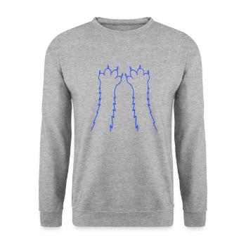 Cats, claws, paws, paws, sharp claws, scratching - Unisex Sweatshirt - salt & pepper - Front - Alina (178cm) & Michal (187cm)